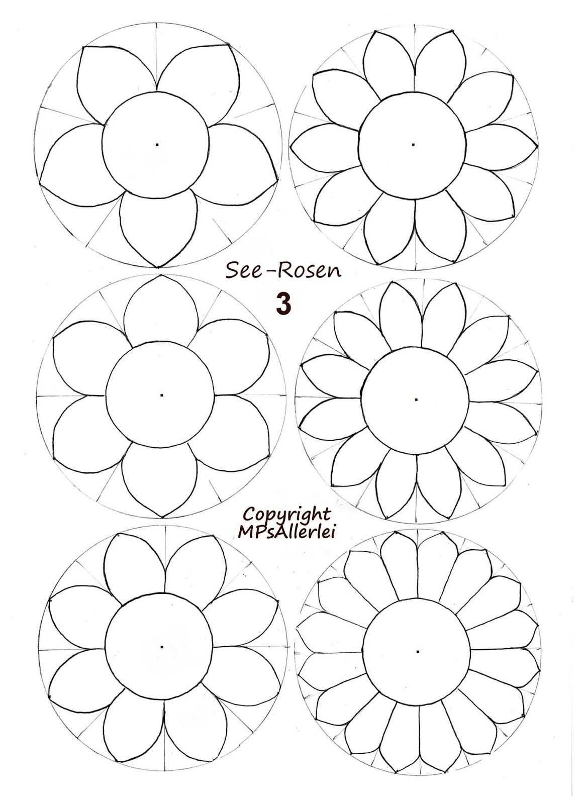Mps Allerlei Ausdruckvorlage Seerosen 3 Vorlagen Blumen Basteln Blumen Vorlage Blumen Basteln