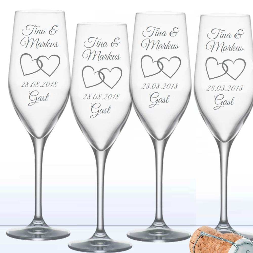 Sektglaser Mit Gravur Hochzeit Im Set Als Platzkarte Geschenkplanet