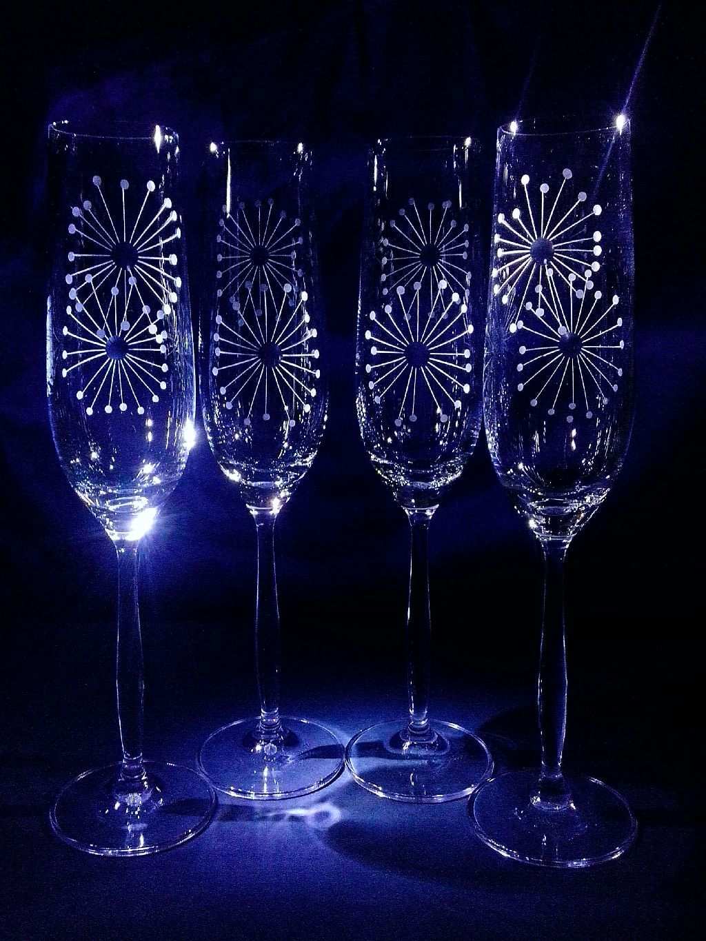 Sektkelch Champagner Glas Sektglaser Hand Geschliffen Muster Lowenzahn 076 190 Ml 2 Stuck