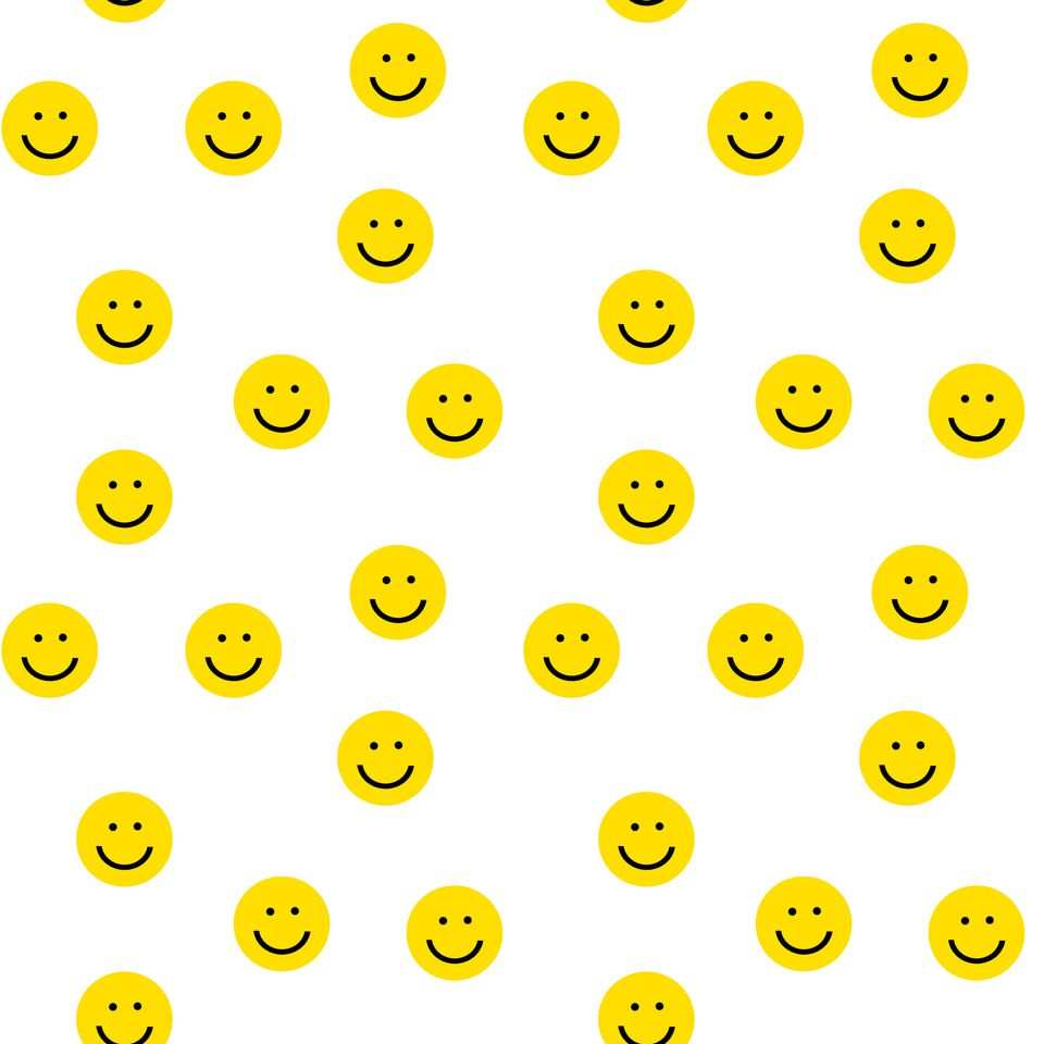 Smiley Faces White Yellow Happy Simple Smiley Pattern Smile Face Kids Nursery Boys Girls De Art Collage Wall Cute Patterns Wallpaper Aesthetic Iphone Wallpaper