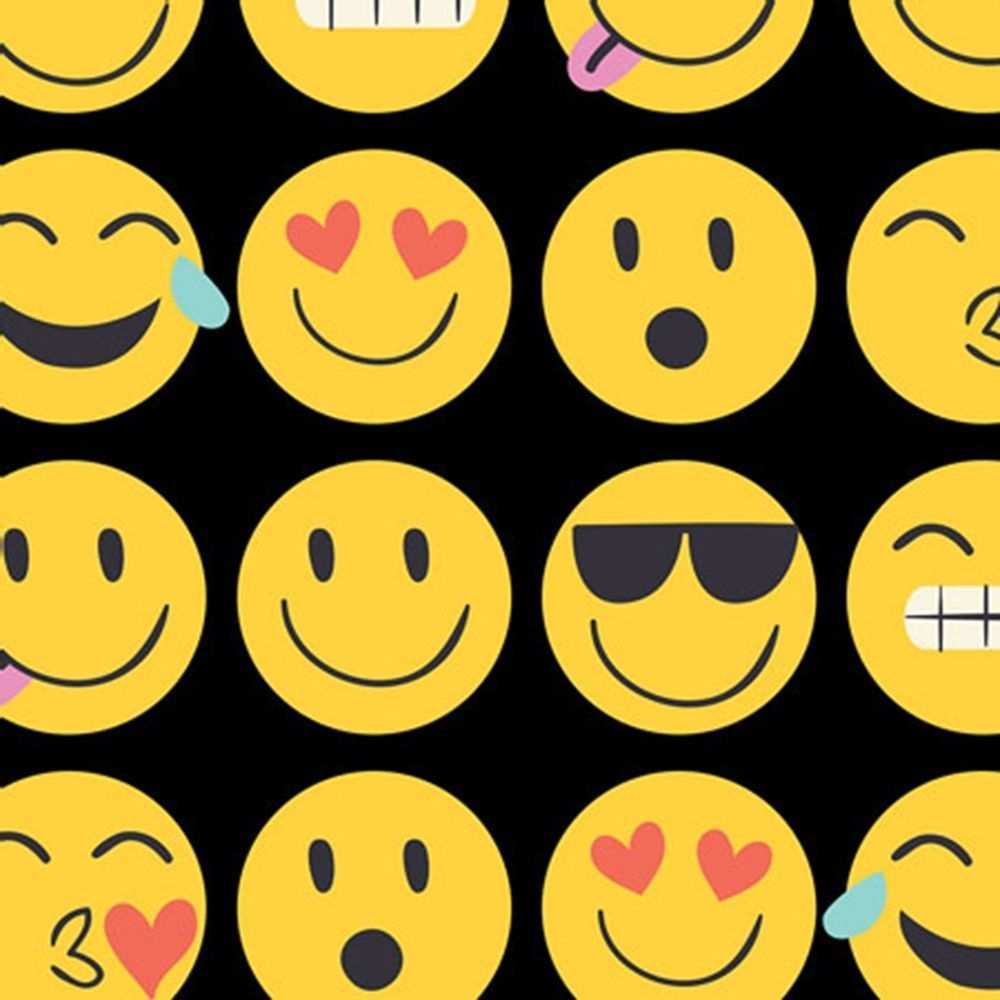 Emoji Tissue Paper 255 10 Large Sheets Smiley Faces On Black Background Emoji Emoji Party Coupon Book