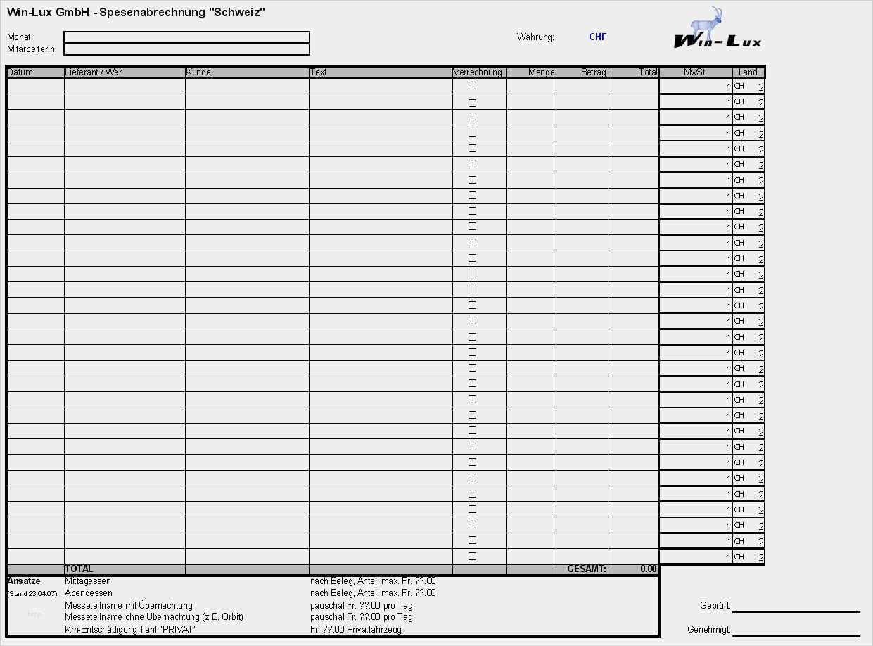 38 Grossartig Spesenabrechnung Vorlage Pdf Foto Excel Vorlage Microsoft Excel Vorlagen