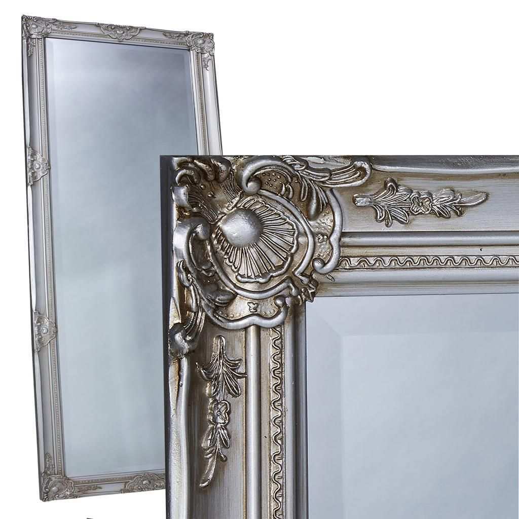 Wandspiegel Spiegel Silber 180 X 80 Cm Antik Barock Facettenschliff Holzrahmen Spiegel Silber Barock Spiegel Silber Wandspiegel