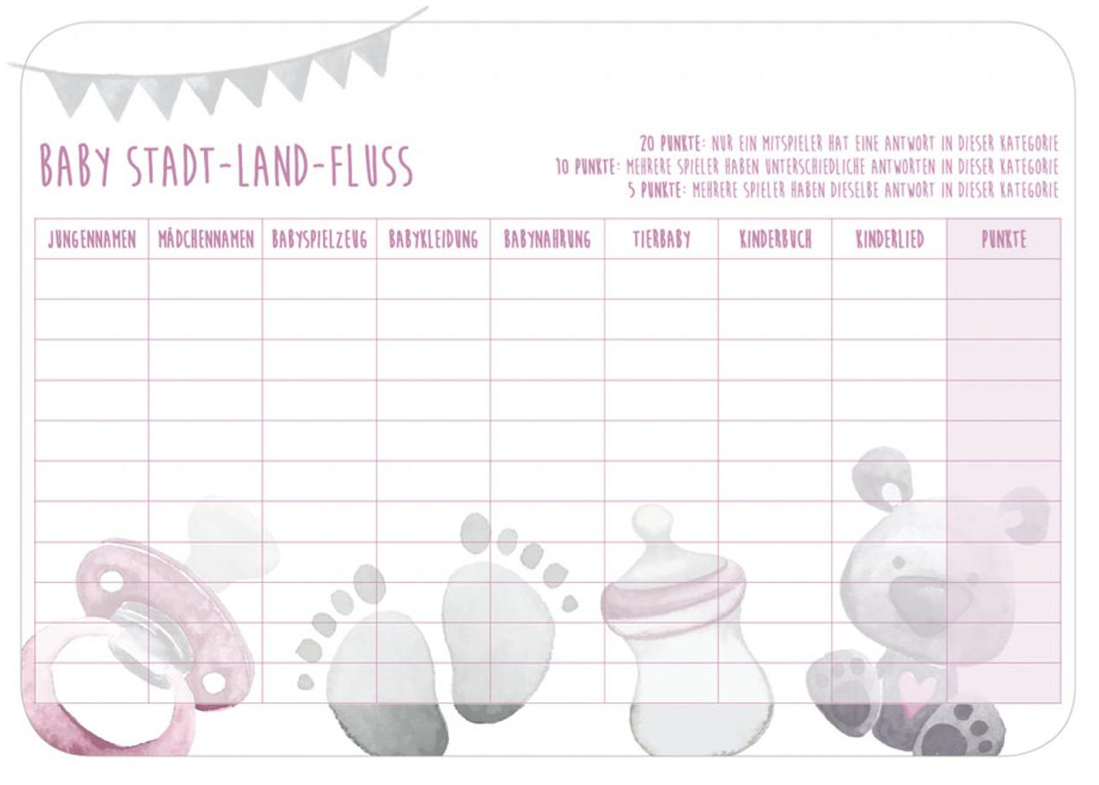Baby Stadt Land Fluss Pdf Baby Party Baby Shower Parties Baby Shower
