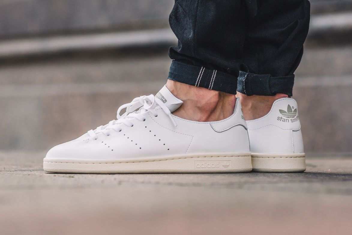Adidas S Newest Stan Smith Model Is Made From A Single Piece Of Leather Adidas Stan Smith Leather Socks Stan Smith