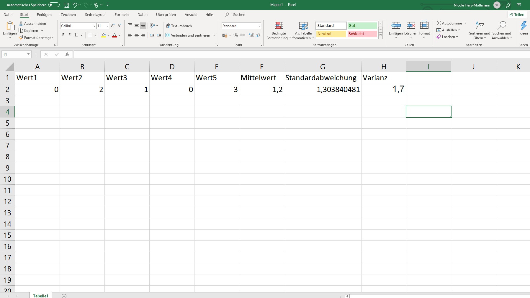 Excel Varianz Und Standardabweichung Berechnen Chip