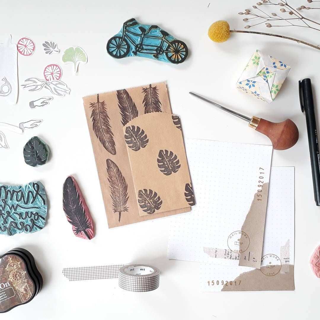 Yoojin Paperpilea Auf Instagram Stempel Stempel Selber Machen Stempel Schnitzen Stempel Diy Stamp Carving Stamp Carving Id Stamp Inspiration Origami