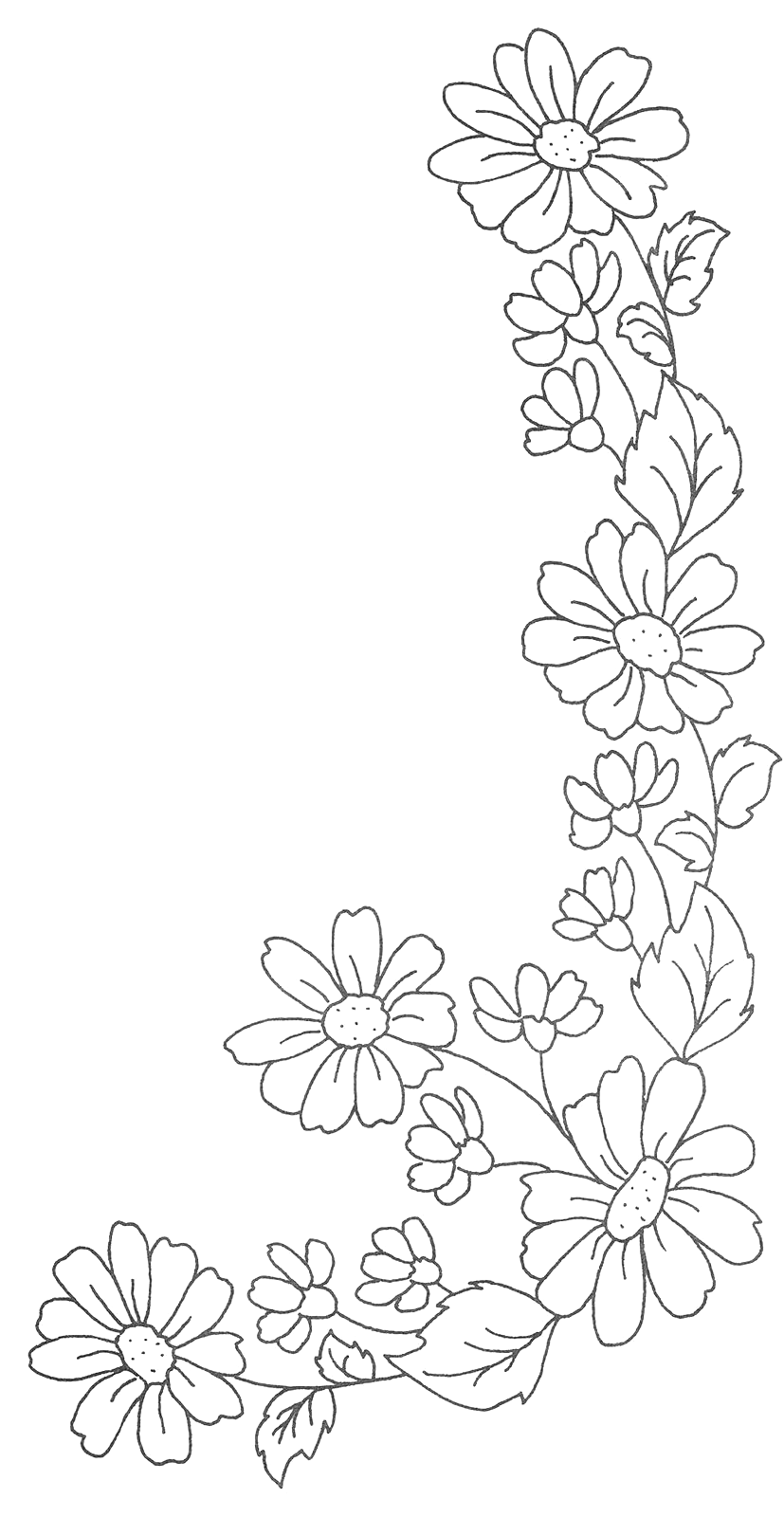Daisy Chain Chain Daisy In 2020 Handstickerei Blumen Blumenzeichnung Blumen Zeichnung