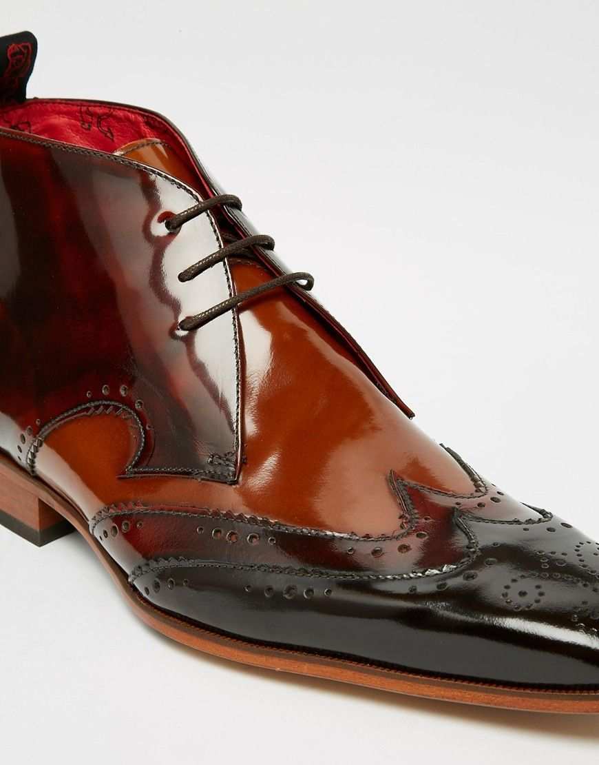 Jeffery West Leather Brogue Chukka Boots At Asos Com Stiefel Leder Schuhe