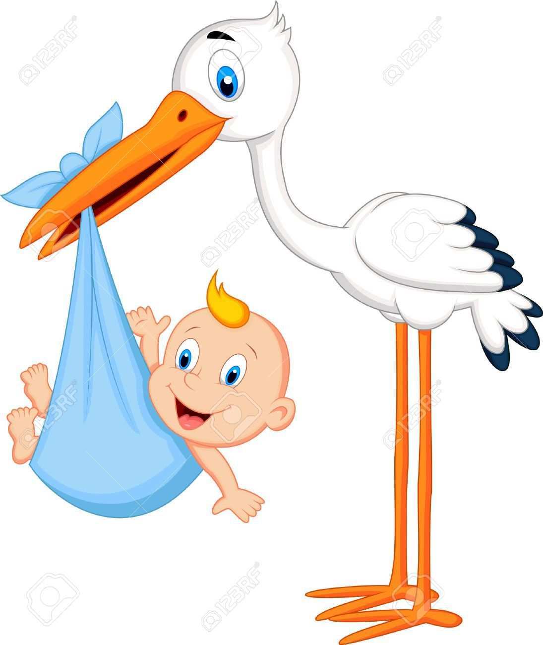 24469080 Cartoon Stork Carrying Baby Stock Vector Jpg 1 095 1 300 Pixel Clipart Baby Baby Poster Susse Zeichentrickfiguren
