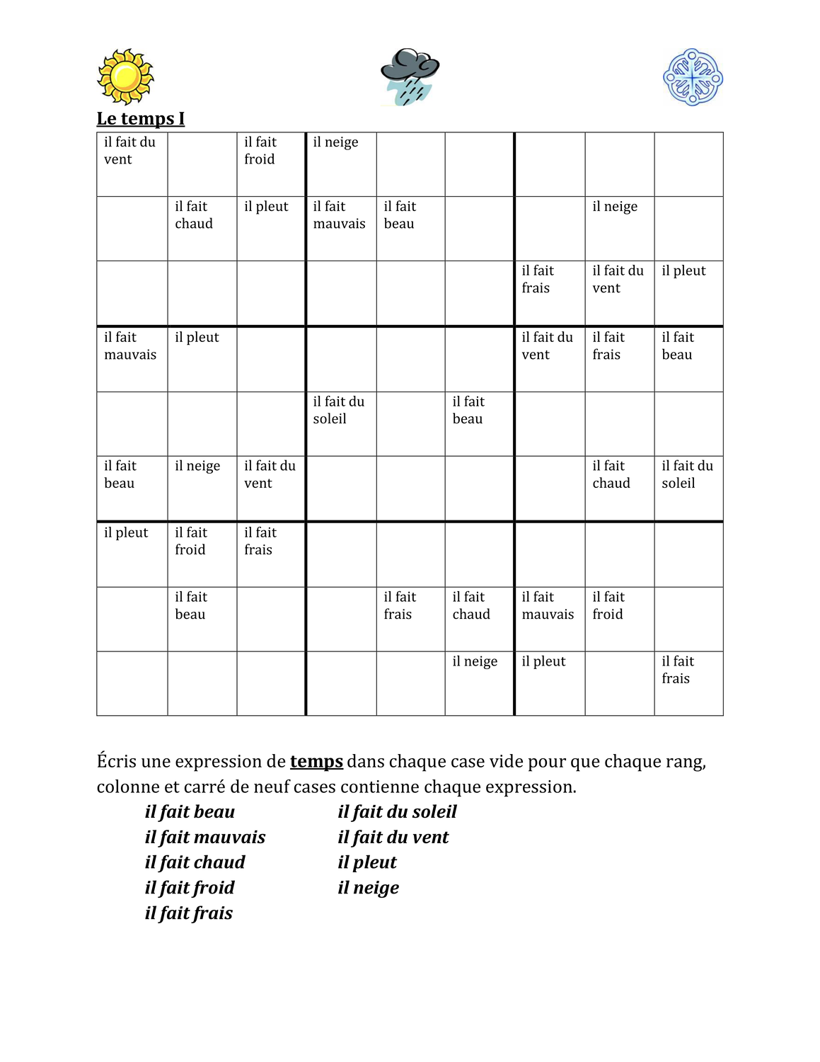 Temps En Francais Sudoku Unterrichtsmaterial Im Fach Franzosisch In 2020 Unterrichtsmaterial Englischunterricht Sudoku