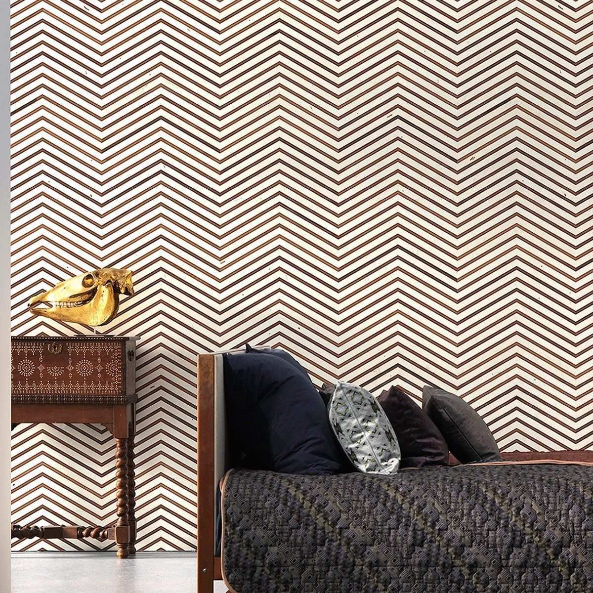 Tapete Timber Stripes Wallpaper Col 04 Tapetenagentur De Gestreifte Tapete Papierwande Moderne Muster