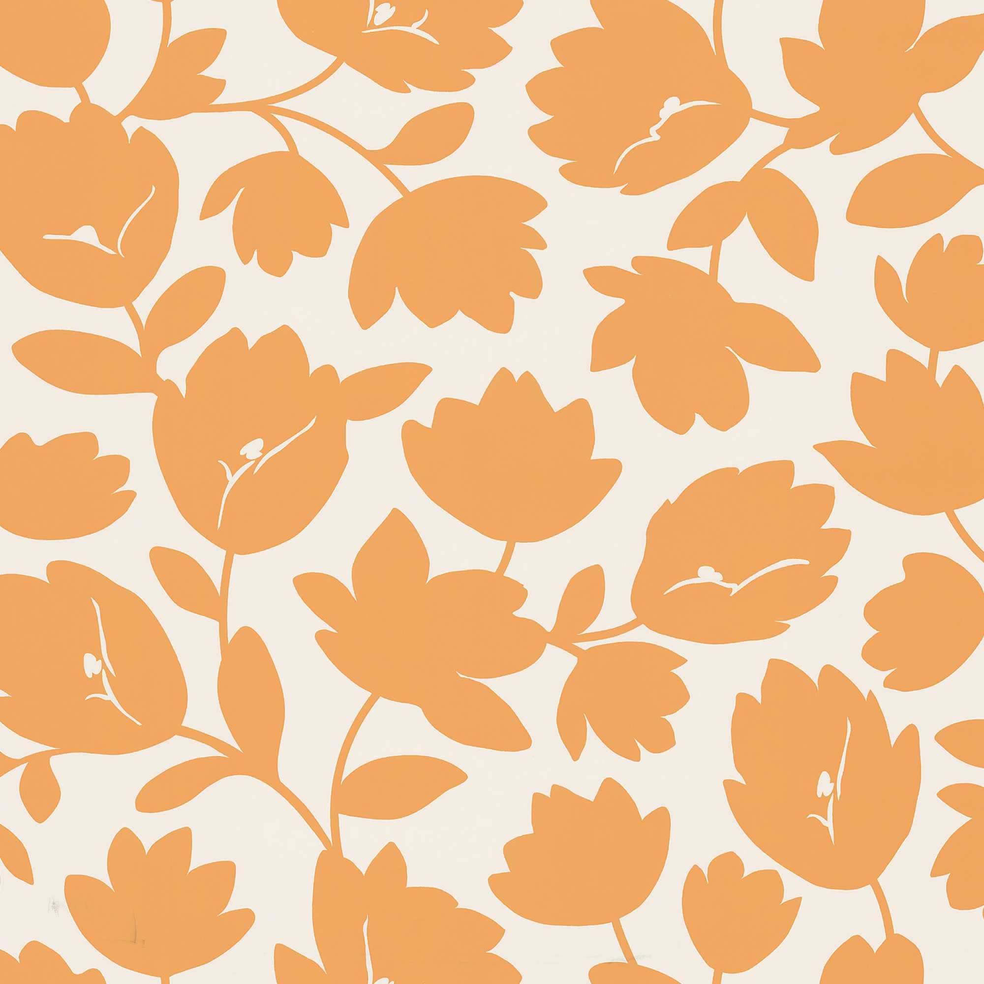 Echo Design Freesia Wallpaper Sample In Orange Orange Tapete Mustertapete Idee