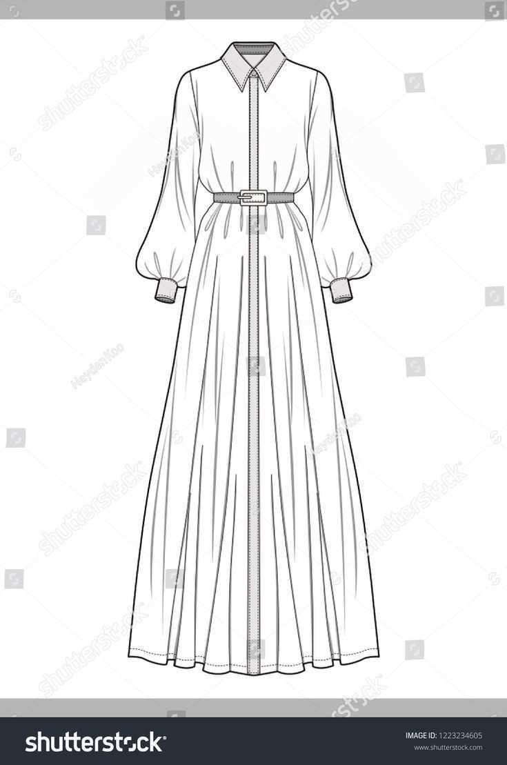 Kleid Mode Technische Zeichnungen Vektor Vorlage Kleid Technische Vektor V Kleid Mode Technische Vektor V Illustration Mode Mode Kleiderdesigns