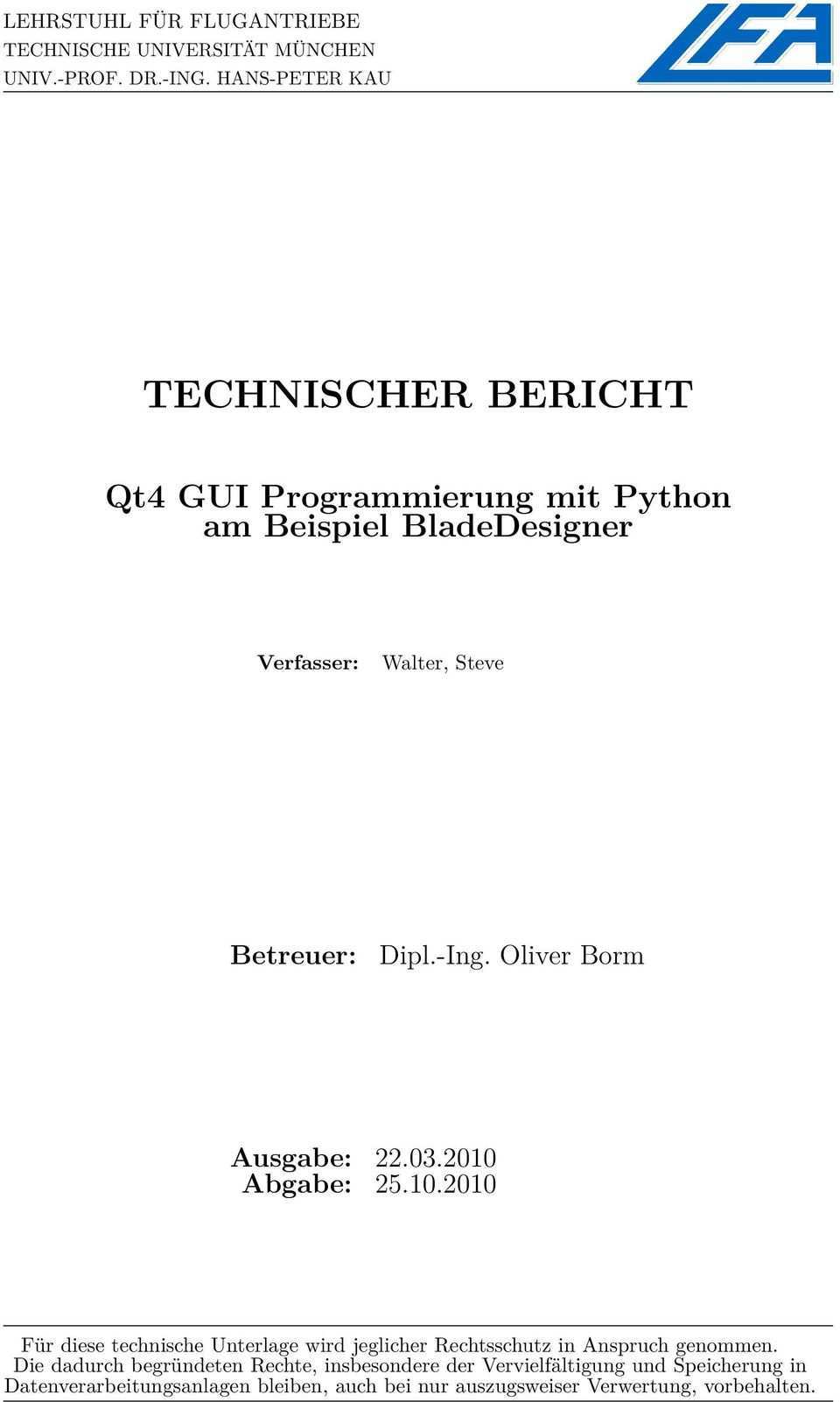 Technischer Bericht Qt4 Gui Programmierung Mit Python Am Beispiel Bladedesigner Walter Steve Pdf Free Download