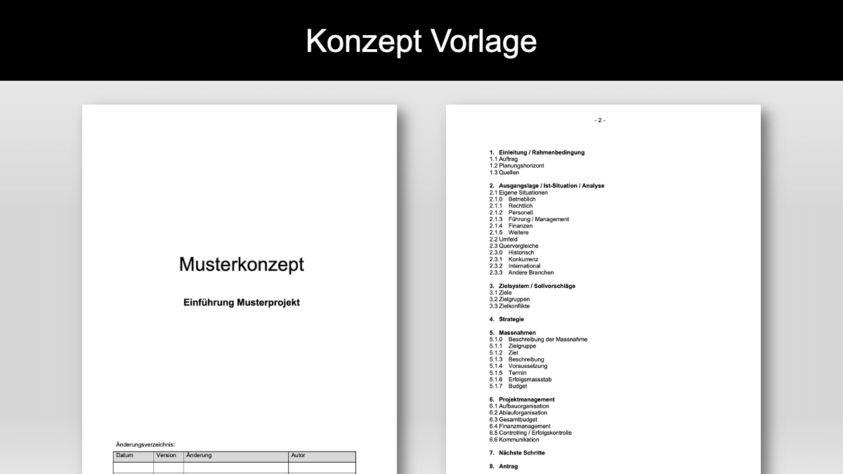 Konzept Vorlage Im Word Format Kostenloser Download