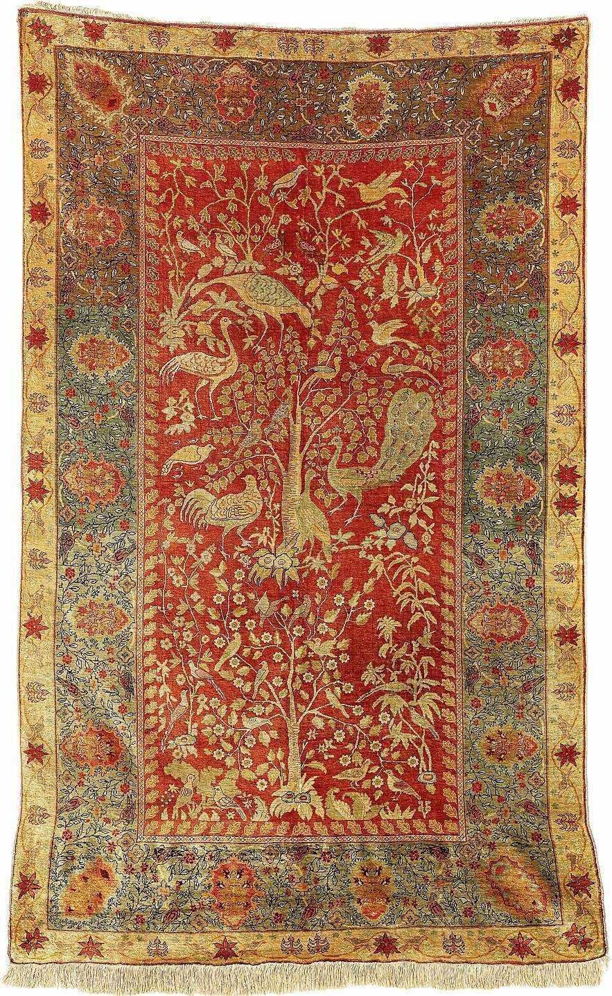 Turkish Rugs Hereke Silk Carpet Circa 1900 Rugs Silk Carpet Rugs On Carpet