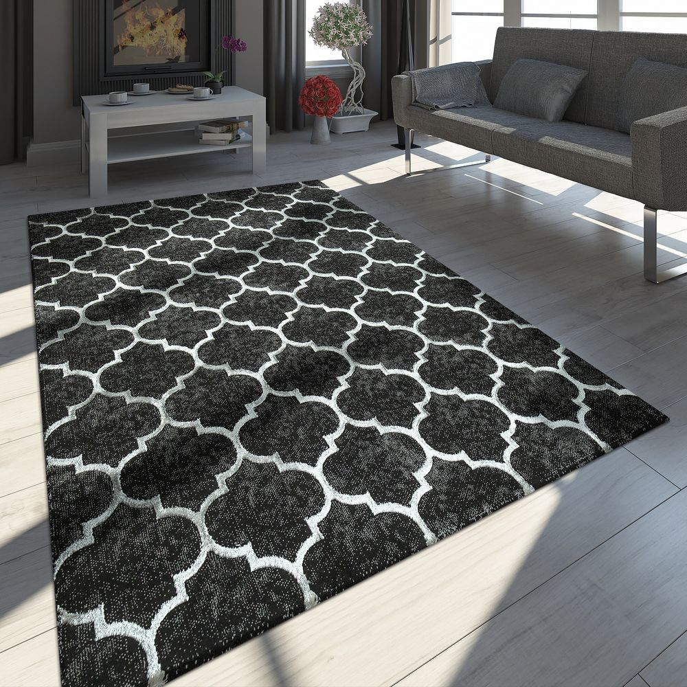 Teppich Marokkanisches Muster Schwarz Marokkanische Muster Teppich Schwarz Weiss Weisser Teppich