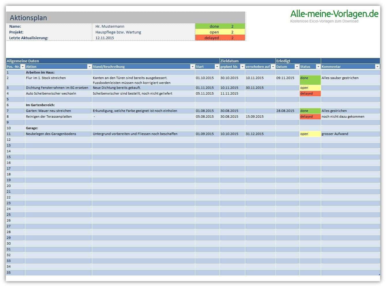 Todo Liste Excel Vorlage Planer Buroorganisation Tipps