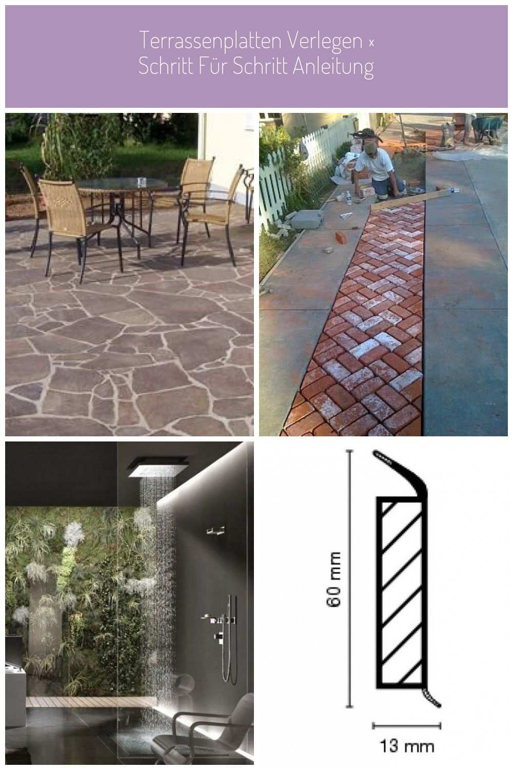Alle Informationen Zum Verlegen Von Terrassenplatten Vorbereitungen Zuschneiden Verfugen Verlegemuster Materiali In 2020 Terrassenplatten Outdoor Dekorationen Terrasse