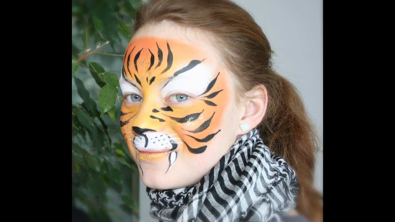 Tiger Schminken Einfache Tiger Kinderschminken Anleitung Youtube