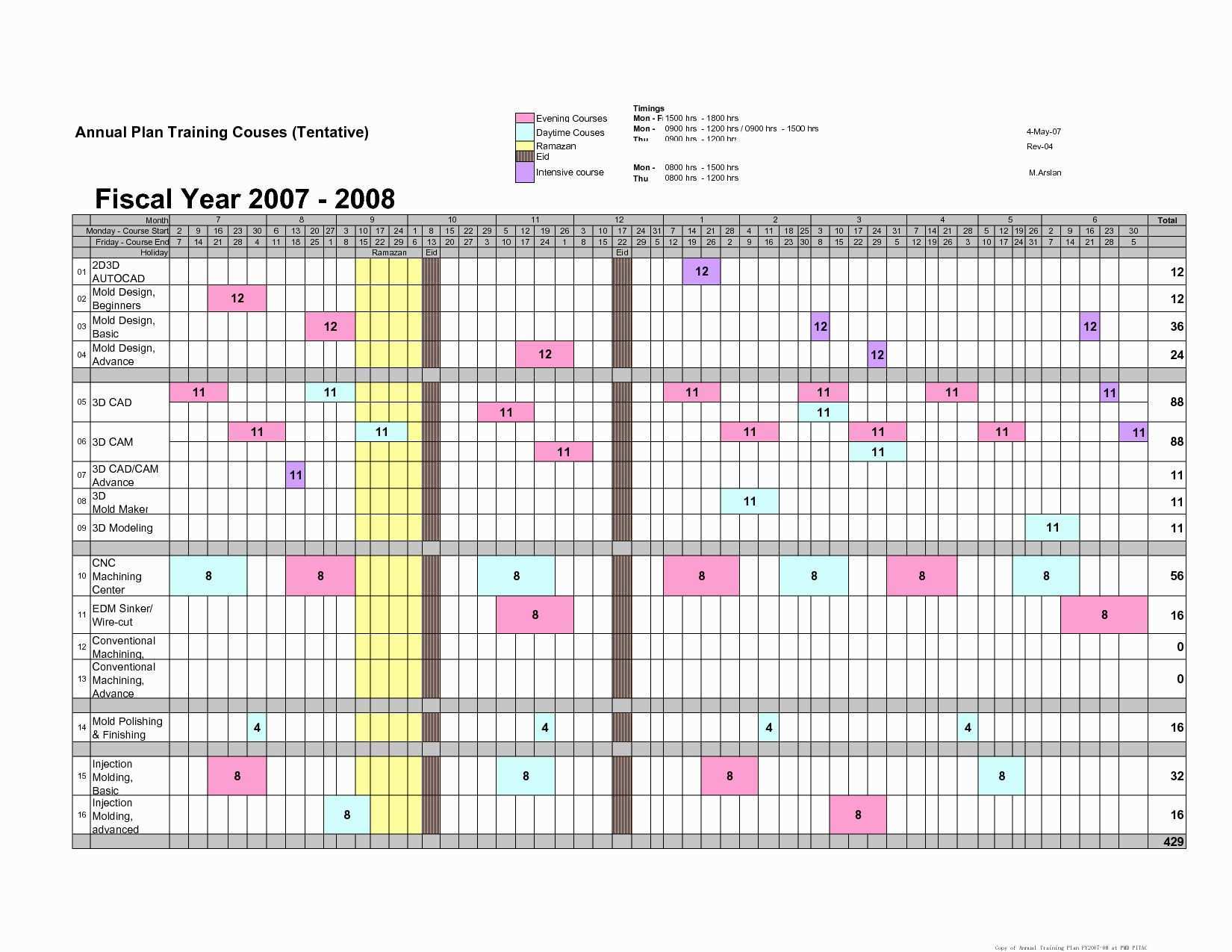 Annual Operating Plan Template Awesome Annual Training Plan Template Excel Excel Calendar Template Calendar Template Marketing Calendar Template