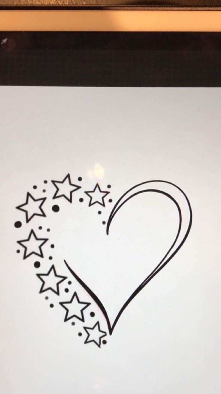 Sterne N Herz In 2020 Star Tattoo Designs Heart Tattoo Star Tattoos