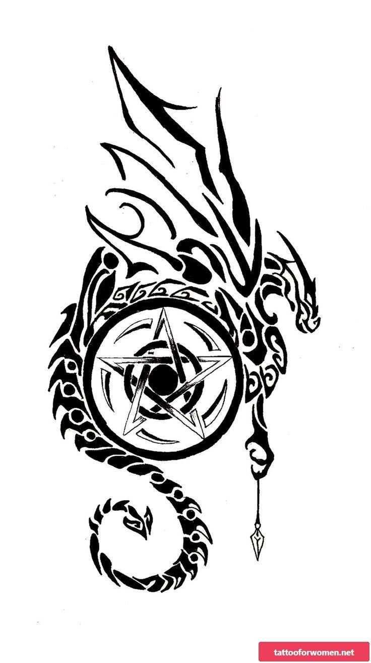 Pentagram Tattoo Meaning And Cool Examples Pentagram Tattoo Vorlagen Zum Ausdrucken Tattoo Pentagram Tattoo Tribal Dragon Tattoos Dragon Tattoo Designs
