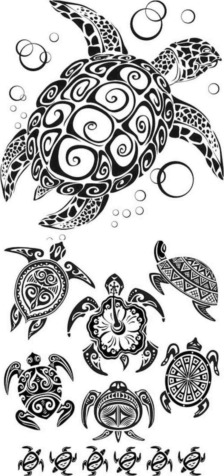 Schildkroten Designs Mit Tribal Look In 2020 Tattoo Schablonen Hawaiianisches Tattoo Tattoo Vorlagen