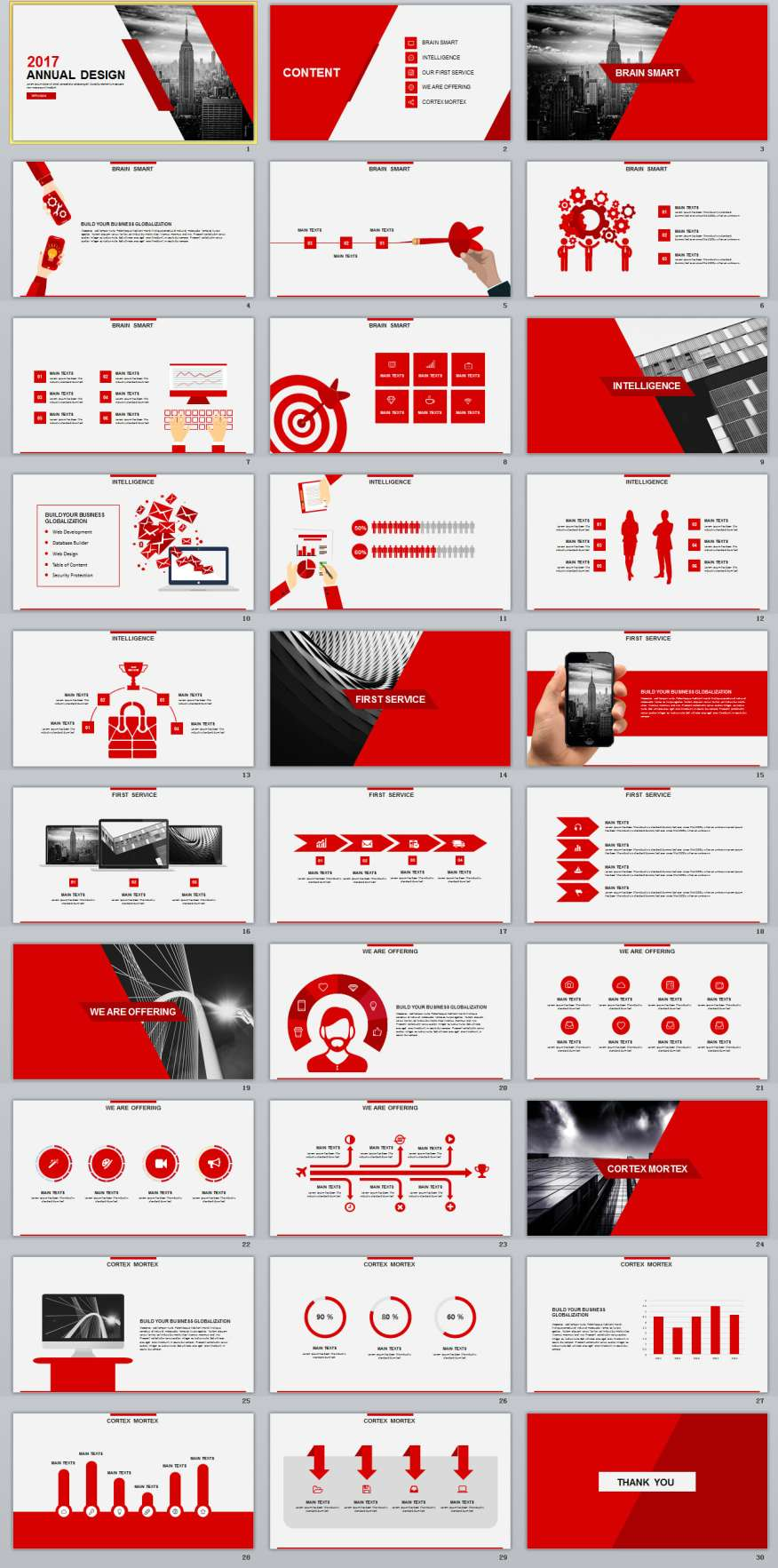 30 Red Annual Design Powerpoint Templates Powerpoint Design Templates Powerpoint Templates Simple Powerpoint Templates