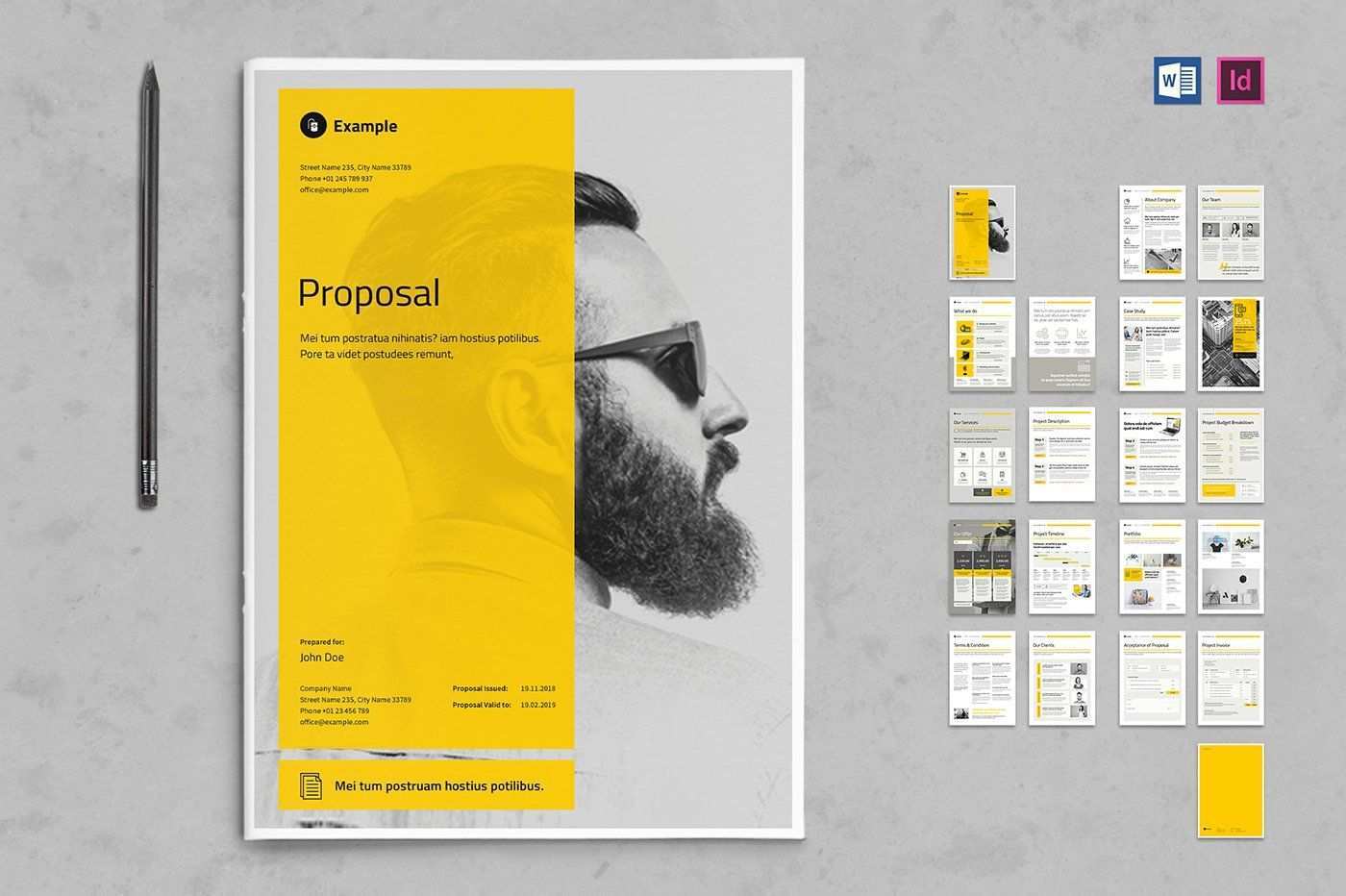 Proposal This Is A Modern And Powerful Template For A Proposal 20 Pages Possibility Of C In 2020 Business Proposal Brochure Design Template Portfolio Template Design