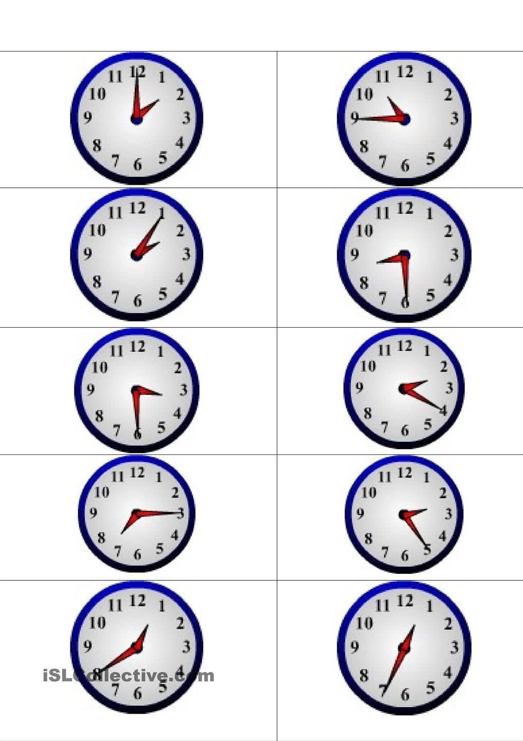 Die Uhrzeit Memory Uhr Uhrzeiten Uhrzeit Lernen