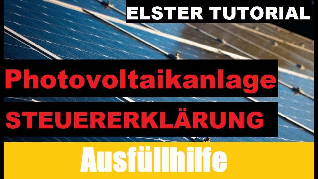 Photovoltaikanlage Eigenverbrauch Steuererklarung Youtube