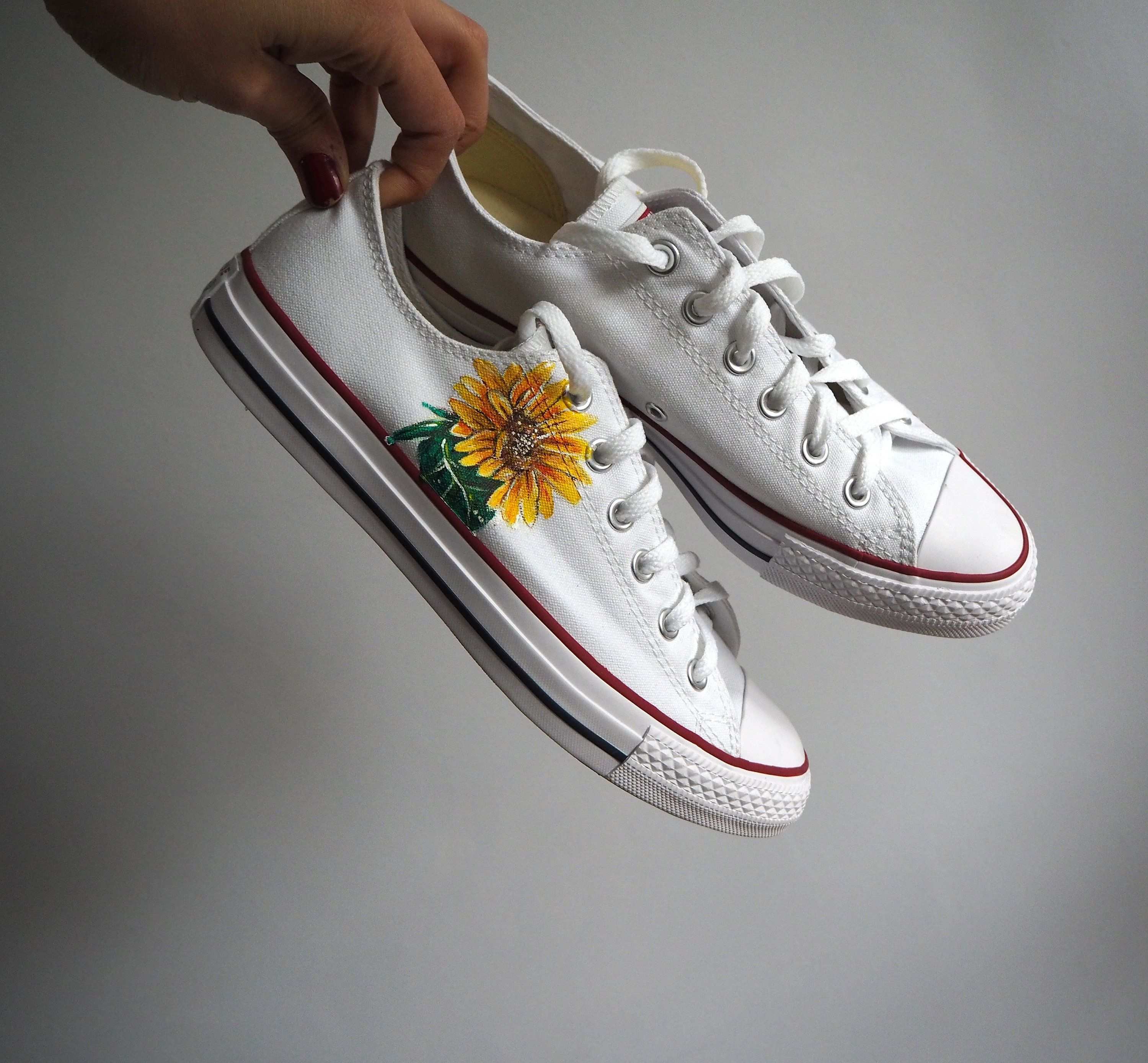 Custom Sunflower Shoes Handpainted Flower Converse Floral Etsy Floral Shoes Galaxy Shoes Diy Shoes