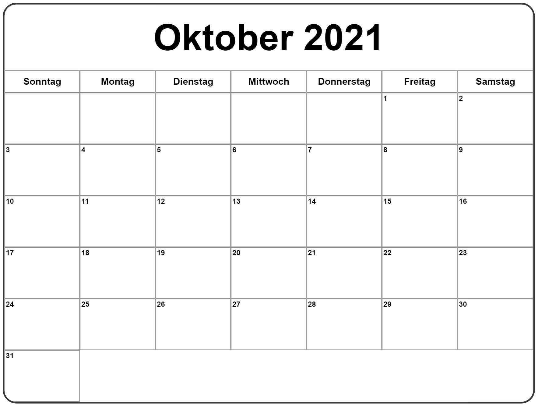 Oktober 2021 Kalender Zum Ausdrucken 2019 Kalender Kalender Vorlagen Kalender