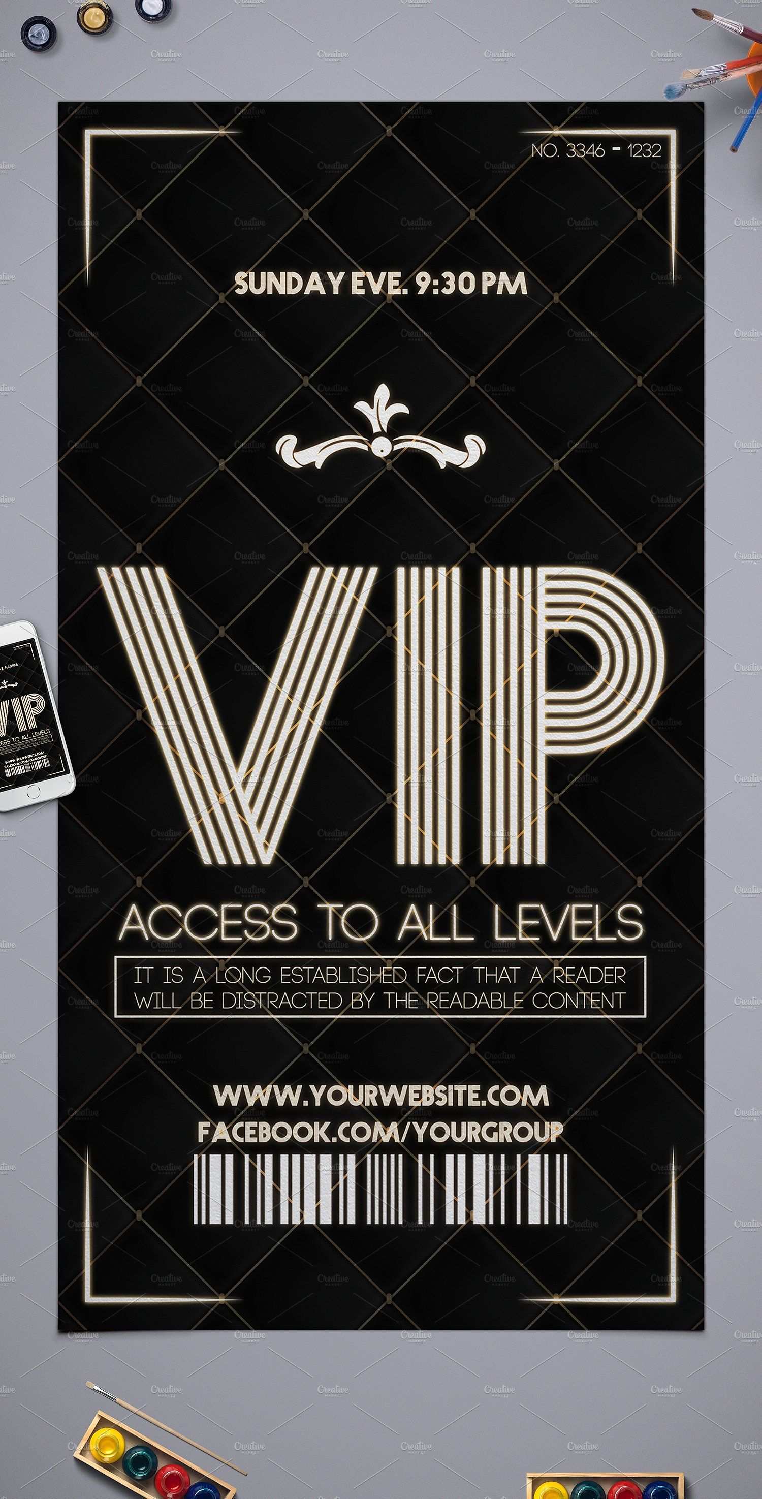 Luxury Vip Pass Card Vip Pass Ticket Design Vip