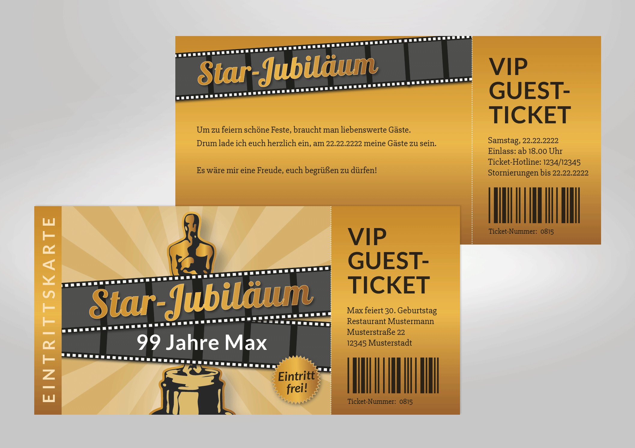 Einladungskarte Vip Ticket Zum Geburtstag Star Jubilaum Einladung Gestalten Einladungskarten Einladungskarten Hochzeit Gunstig