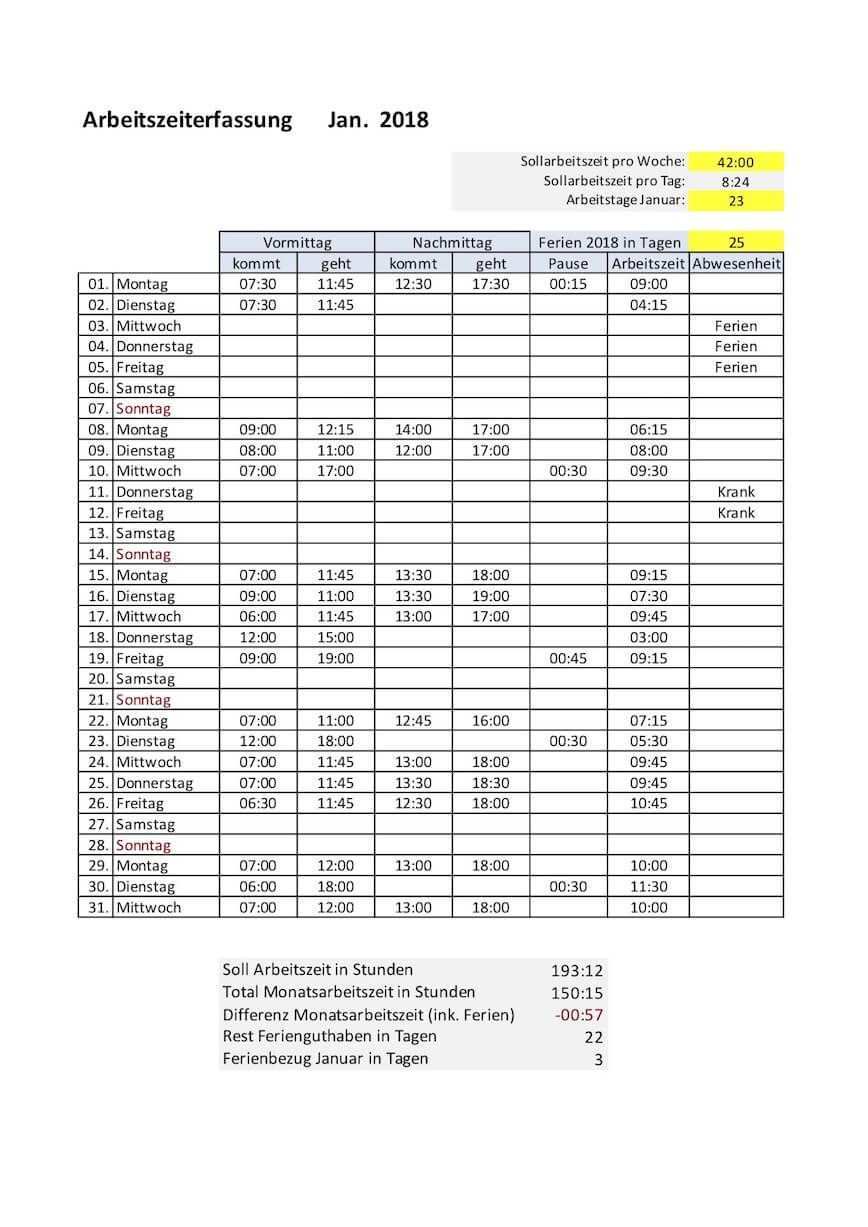 Arbeitszeiterfassung Mit Excel Mit Dieser Kostenlosen Vorlage Gelingt Die Zeiterfassung In Excel Problem Zeiterfassung Zeiterfassung Excel Kostenlose Vorlagen