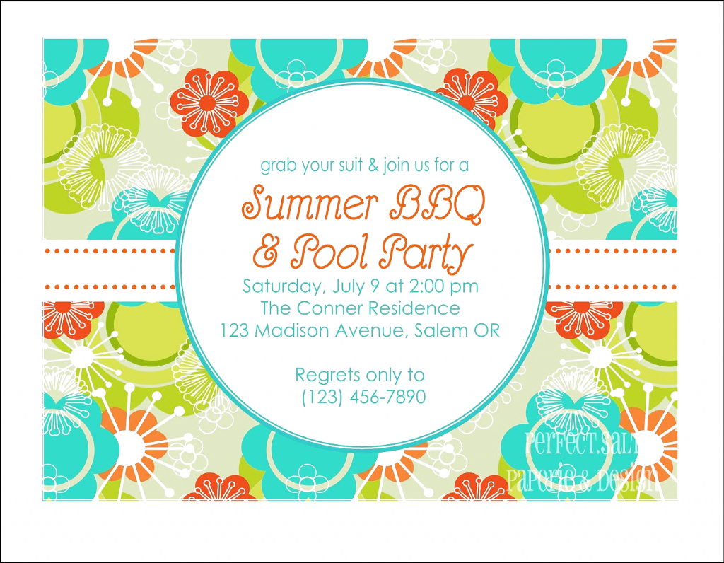 Sommerfest Ladt Vorlagen Ein Druckbare Sommerfesteinladungs Poolparty Von In 2020 Party Invite Template Bbq Party Invitations Party Invite Design