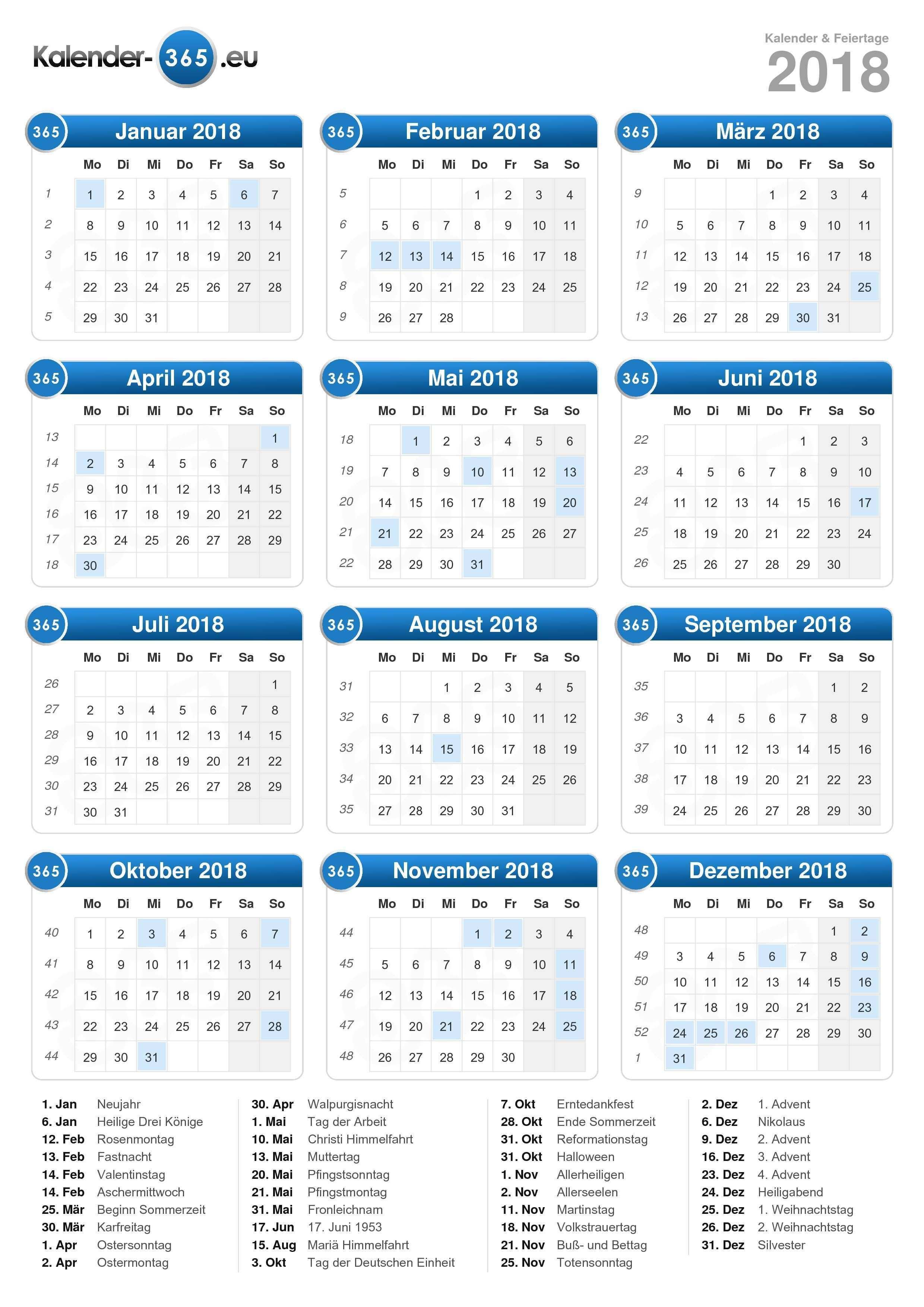 Kalender 2018 Hochformat Kalender Vorlagen Kalender 2018 Druckbarer Kalender