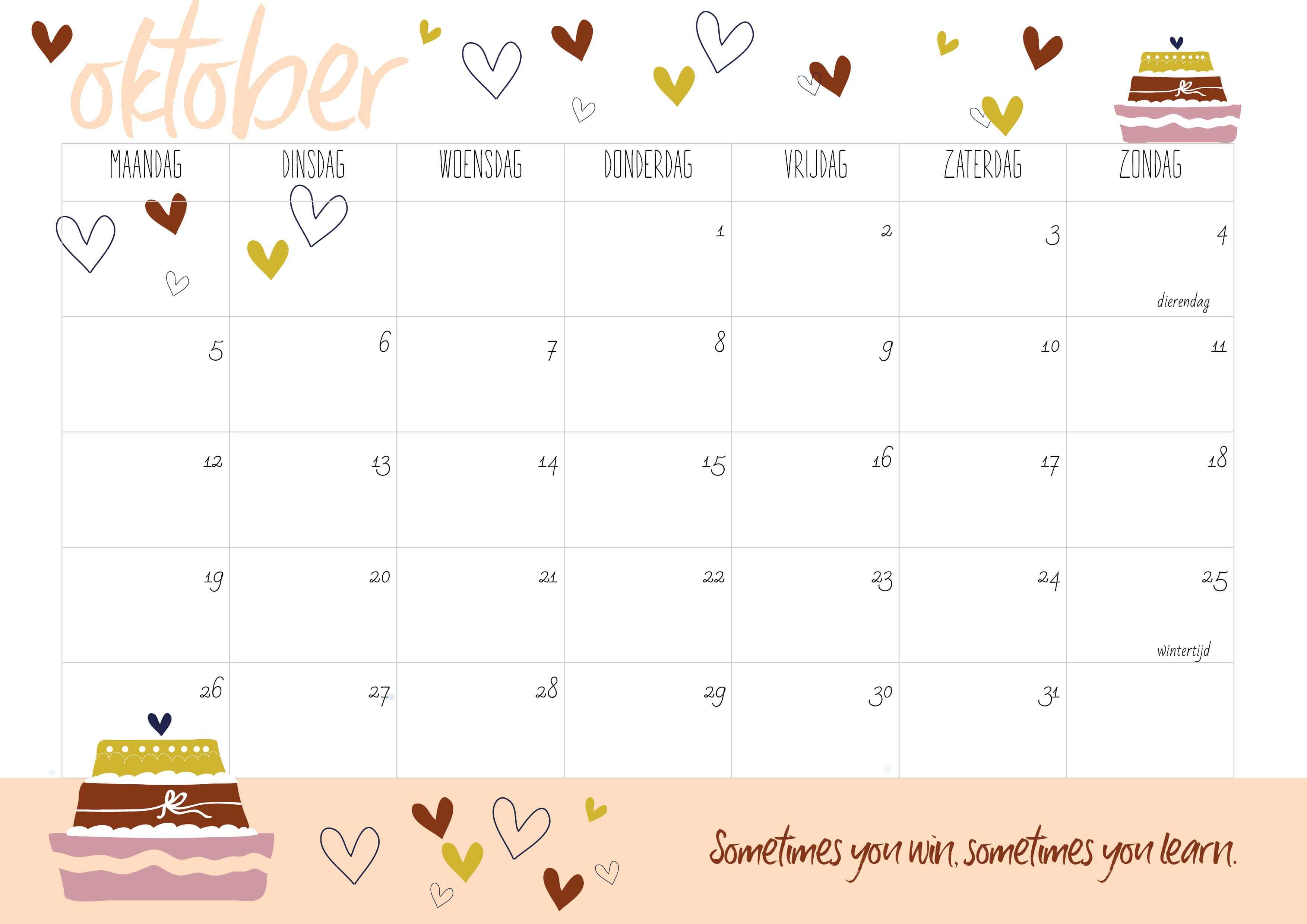 Oktober Kalender 2020 Monthly Calendar Template Calendar Template Calendar