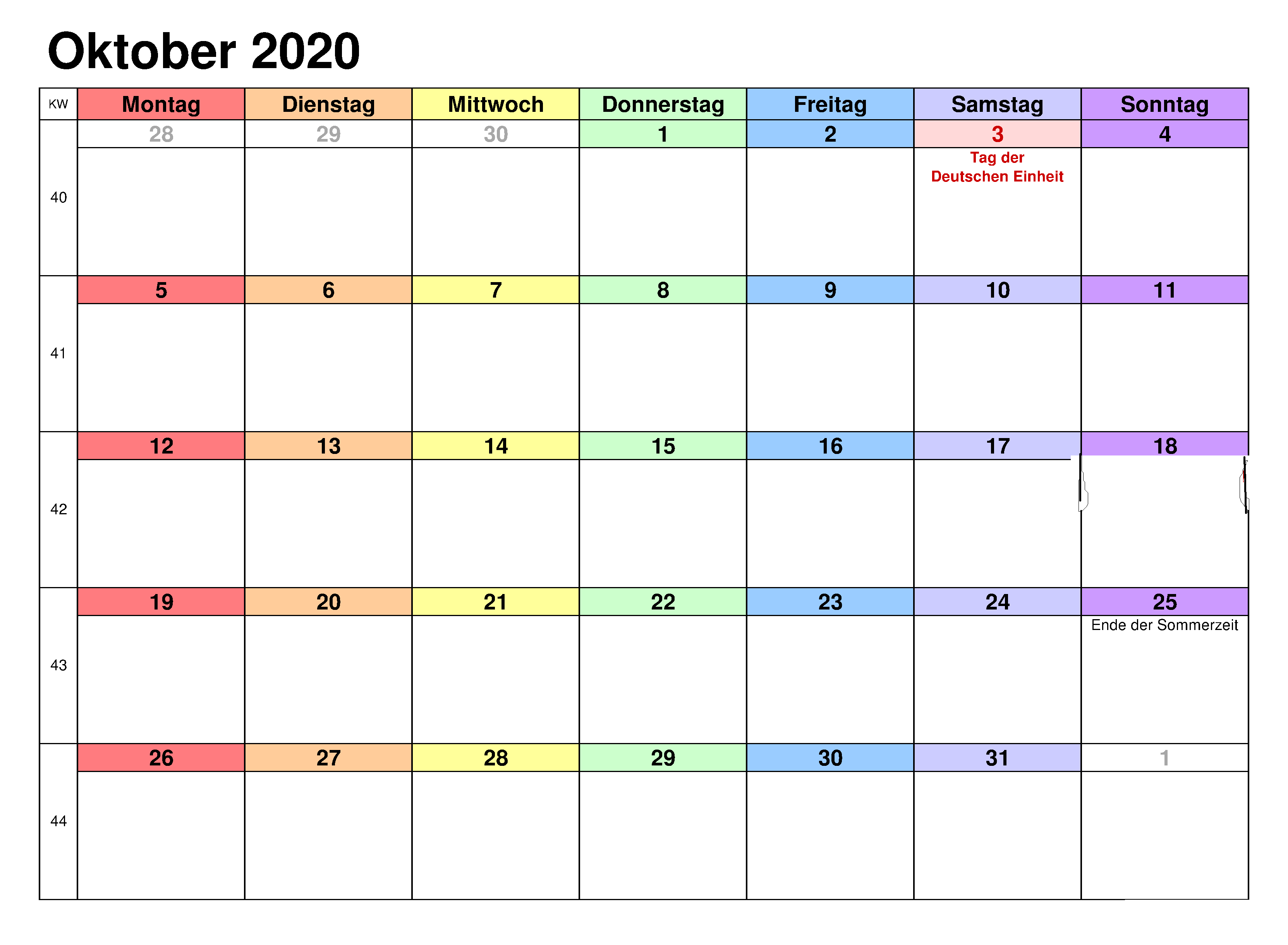 Oktober 2020 Kalender Druckbare Vorlagen In Pdf Word Excel 5 Kalender Juli Kalender Kalender Zum Ausdrucken