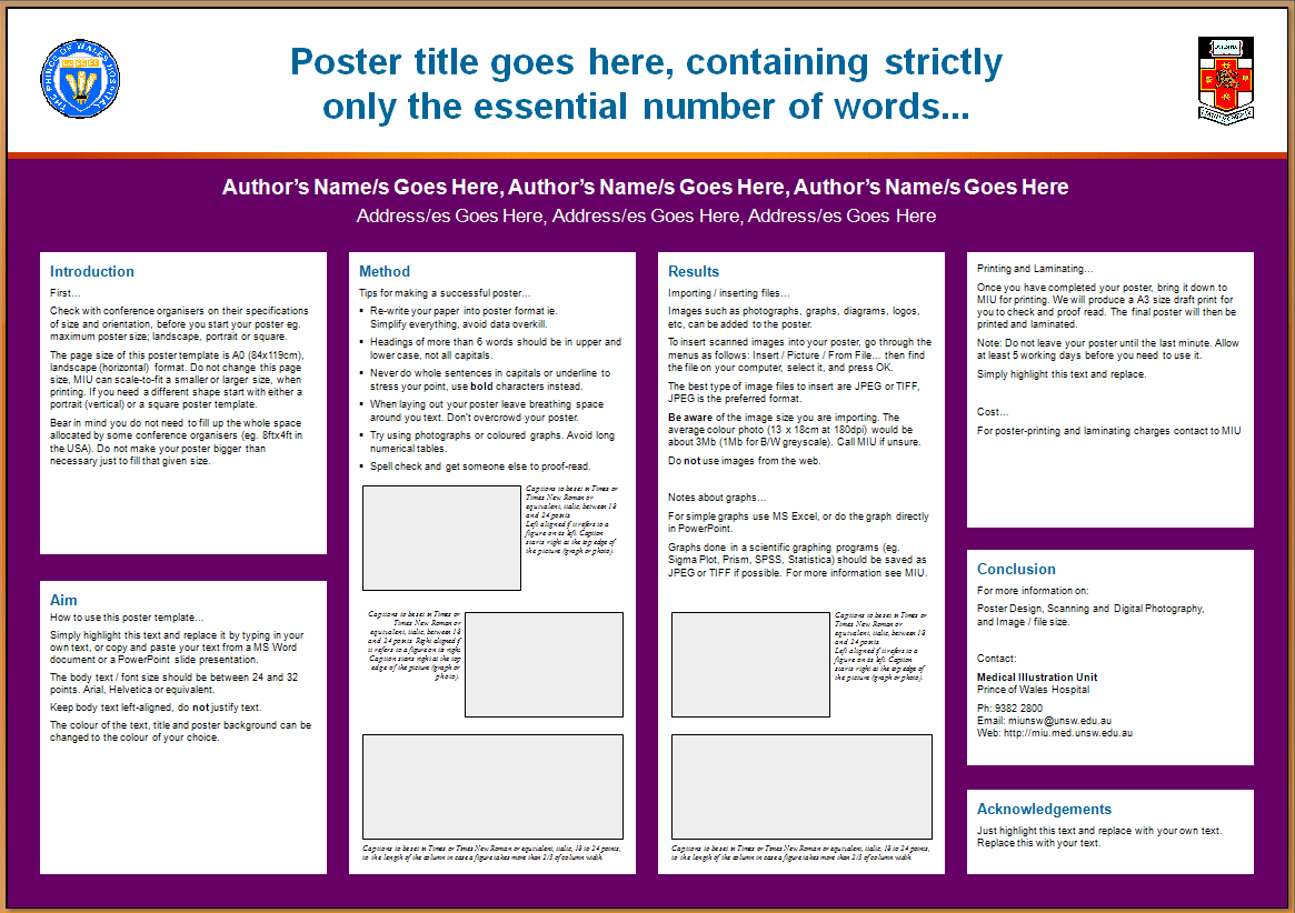 Vorlage Wissenschaftliches Poster