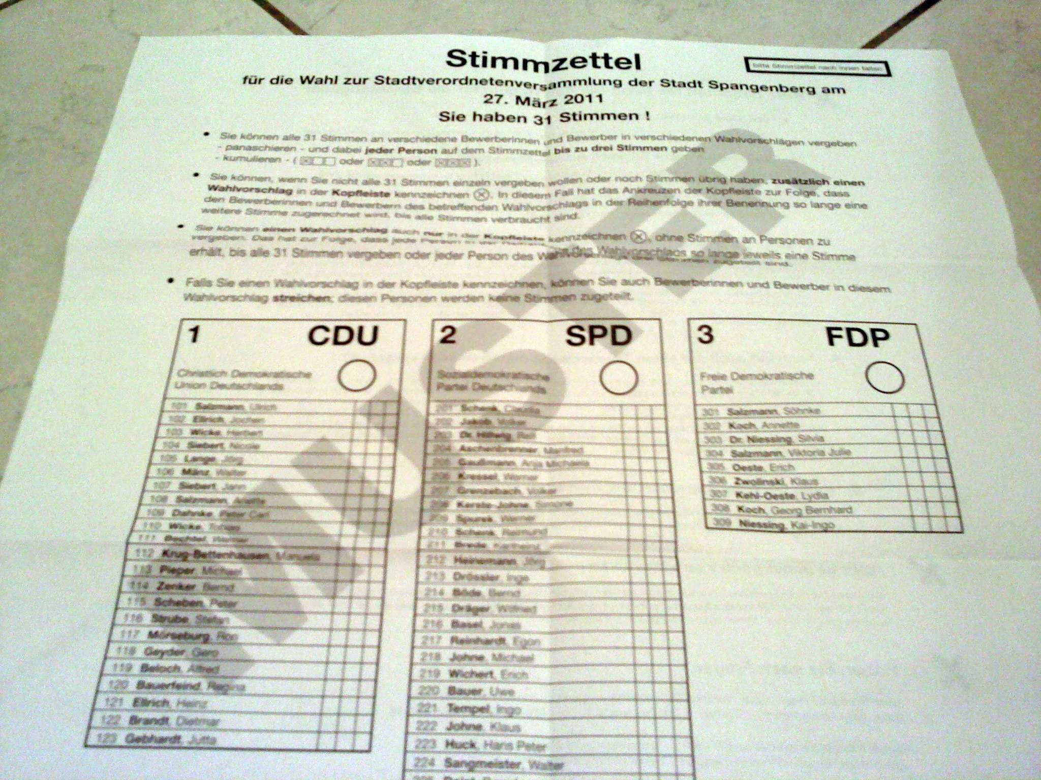 Datei Musterstimmzettel Kommunalwahl 2011 Hessen Stadtverordnetenversammlung Jpg Wikipedia