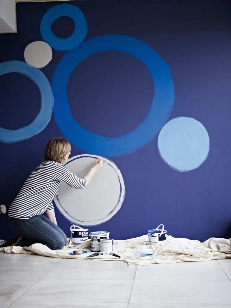 Frische Farben Braucht Die Wand Wandgestaltung Tapete Wand Streichen Ideen Muster Wand Malen
