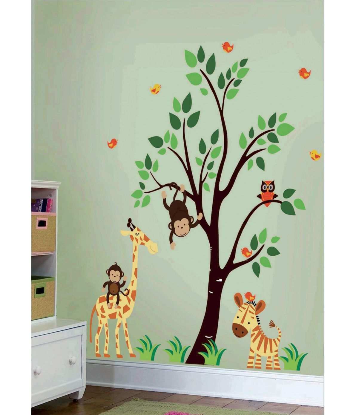 Pin By Roger An On Nurseries With Green Walls Baby Room Decor Jungle Theme Nursery Kids Wall Decals
