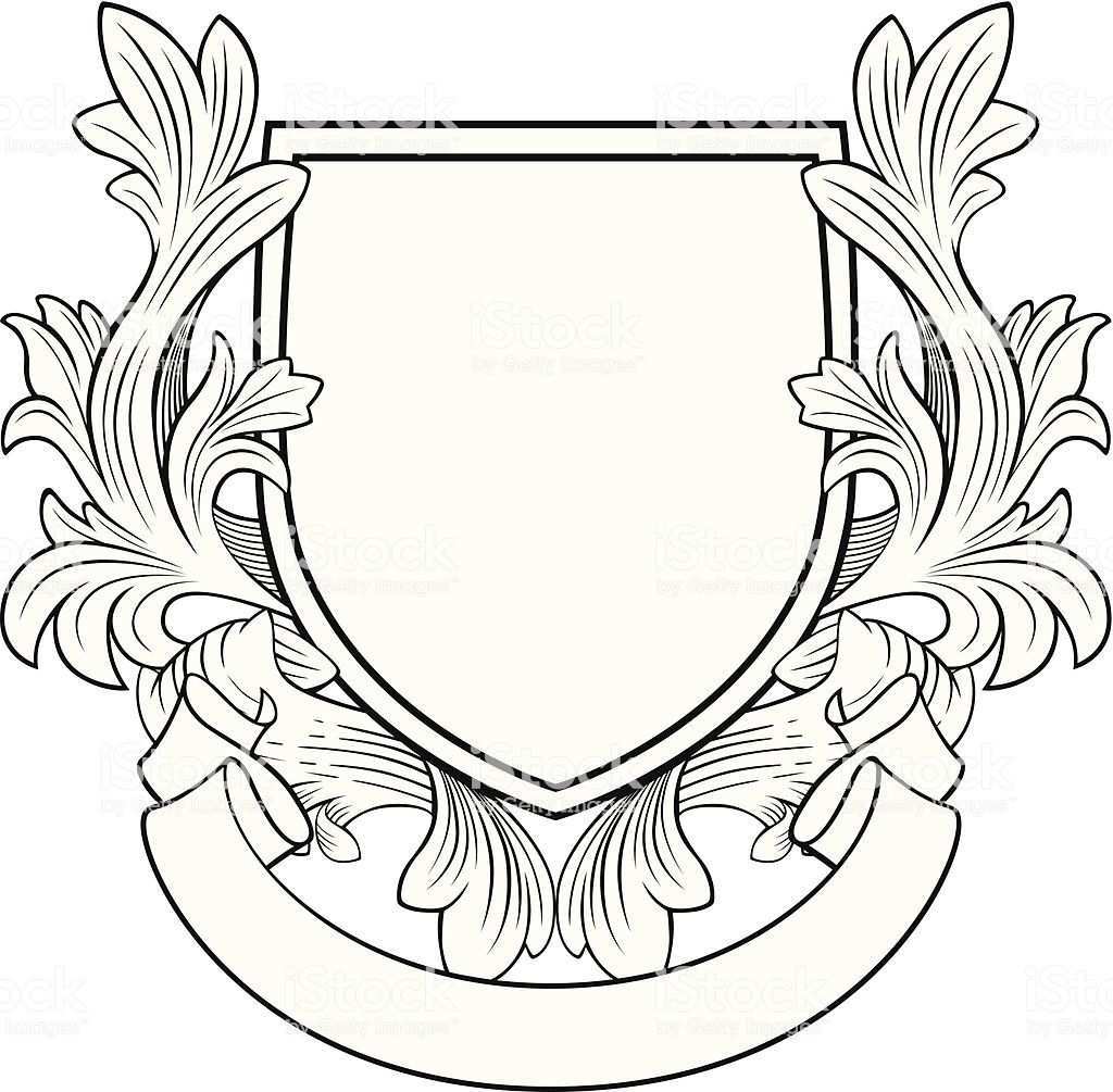 Retro Stil Shield Und Banner Lizenzfrei Wappen Vektorgrafik In 2020 Wappen Vorlage Banner Familienwappen