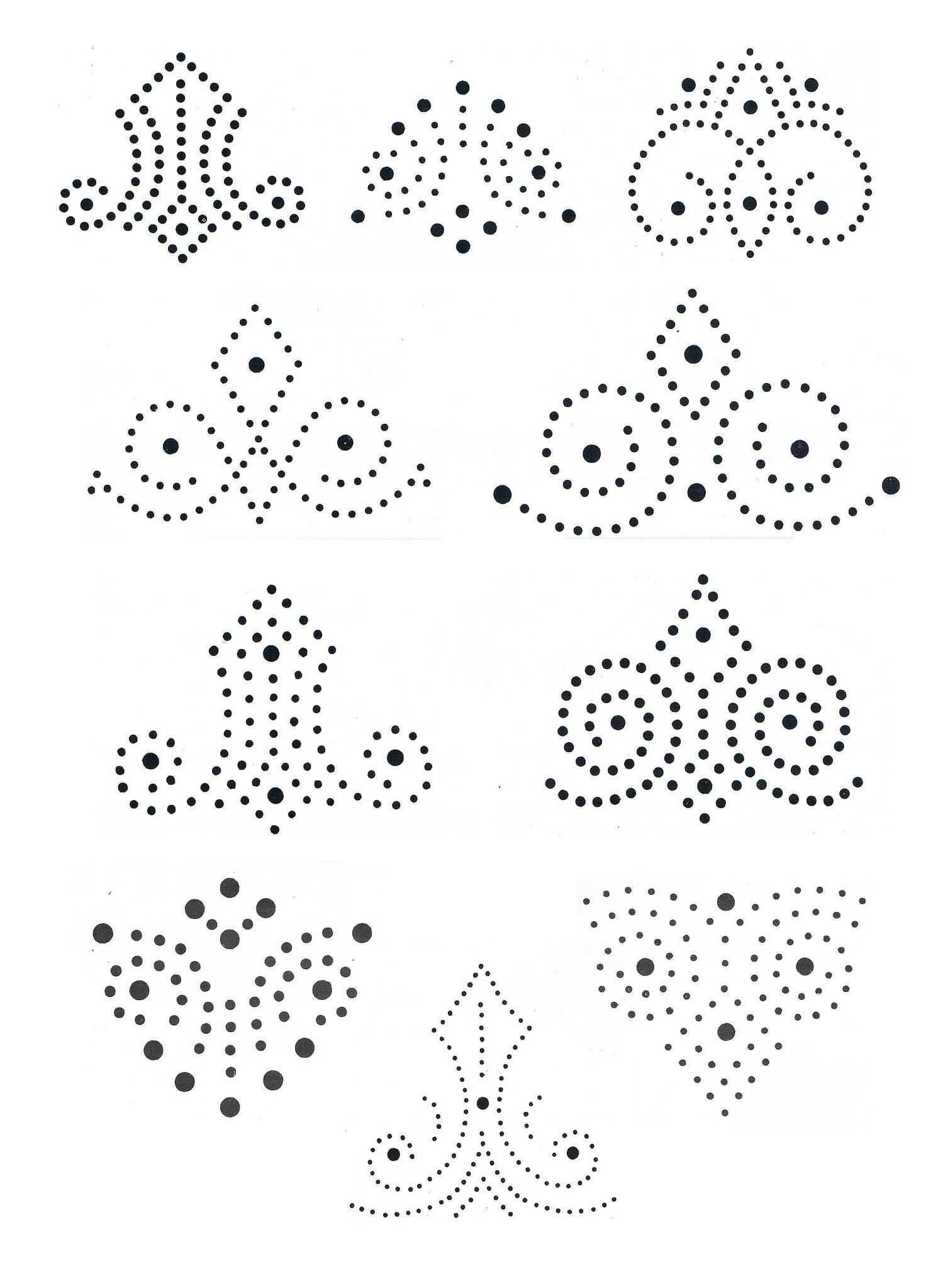 Brogue Patterns Papierstickerei Muster Malerei Flaschenkunst