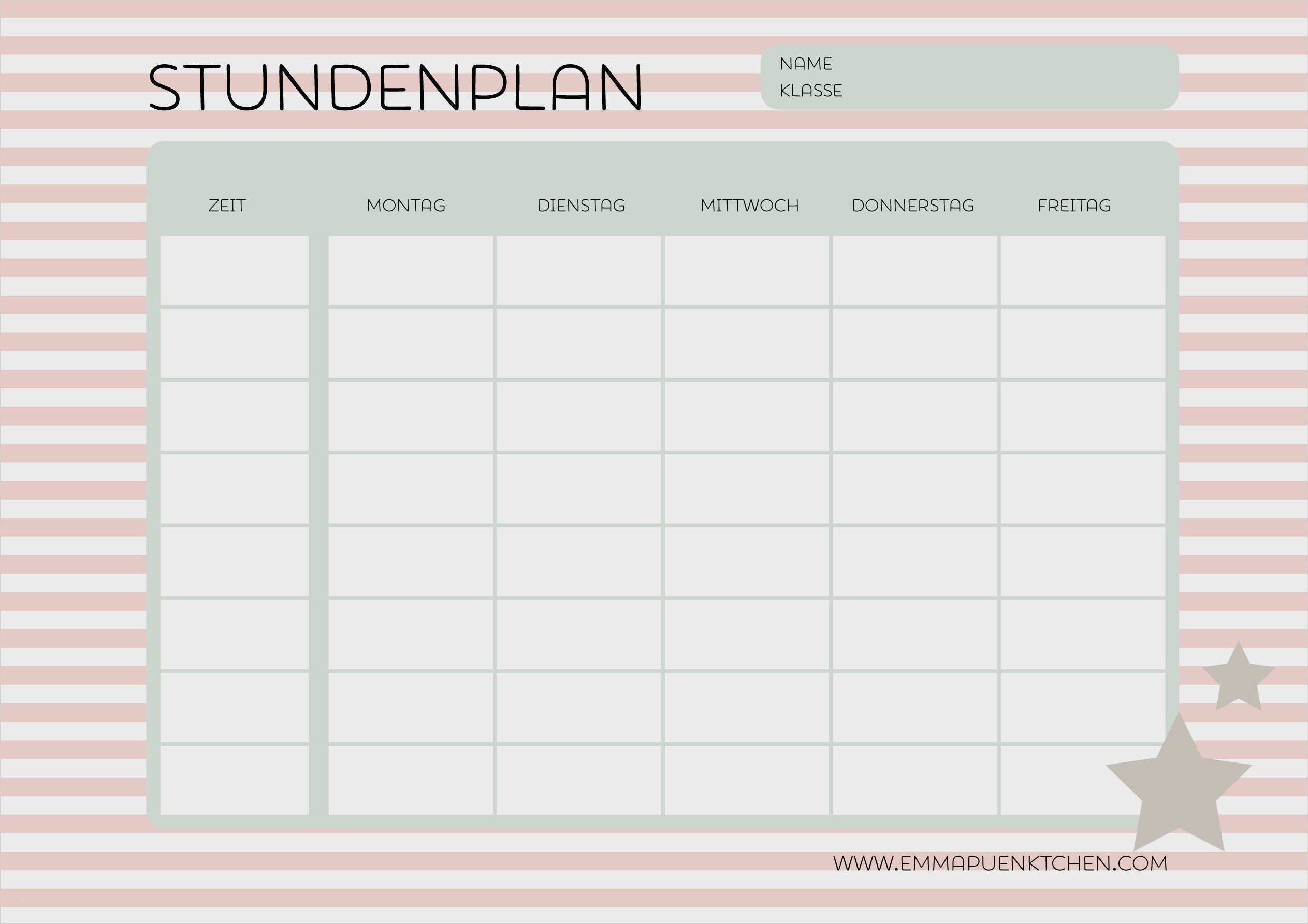 Der stundenplan