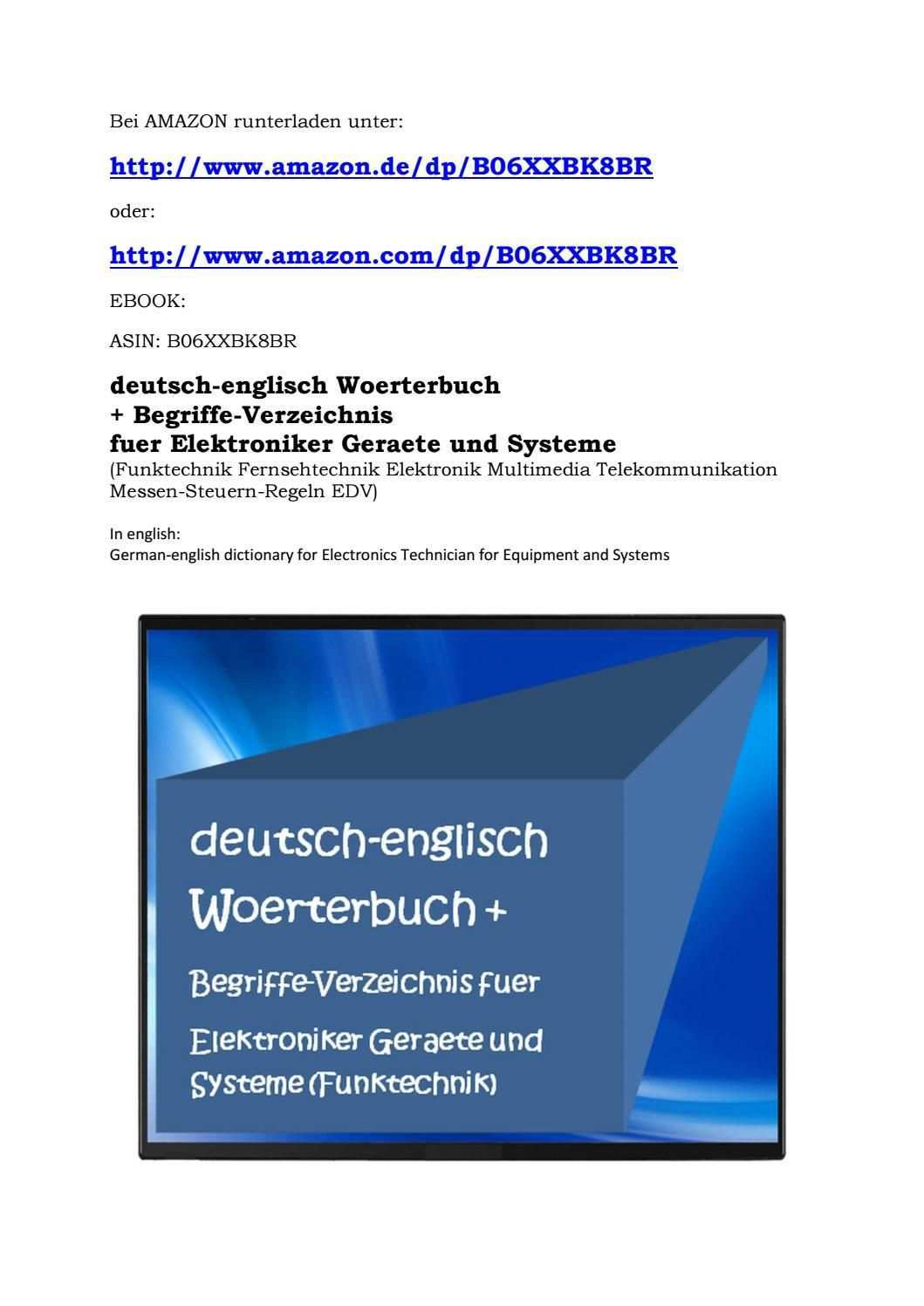 Deutsch Englisch Uebersetzung Woerterbuch Elektroniker Fernseh Und Funktechnik Englisch Worterbuch Worterbuch Worterbuch Deutsch
